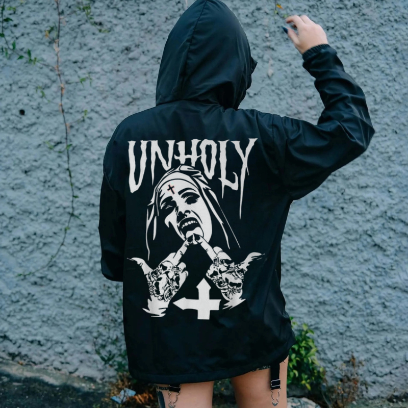 Unholy Nun Print Women's Hoodie