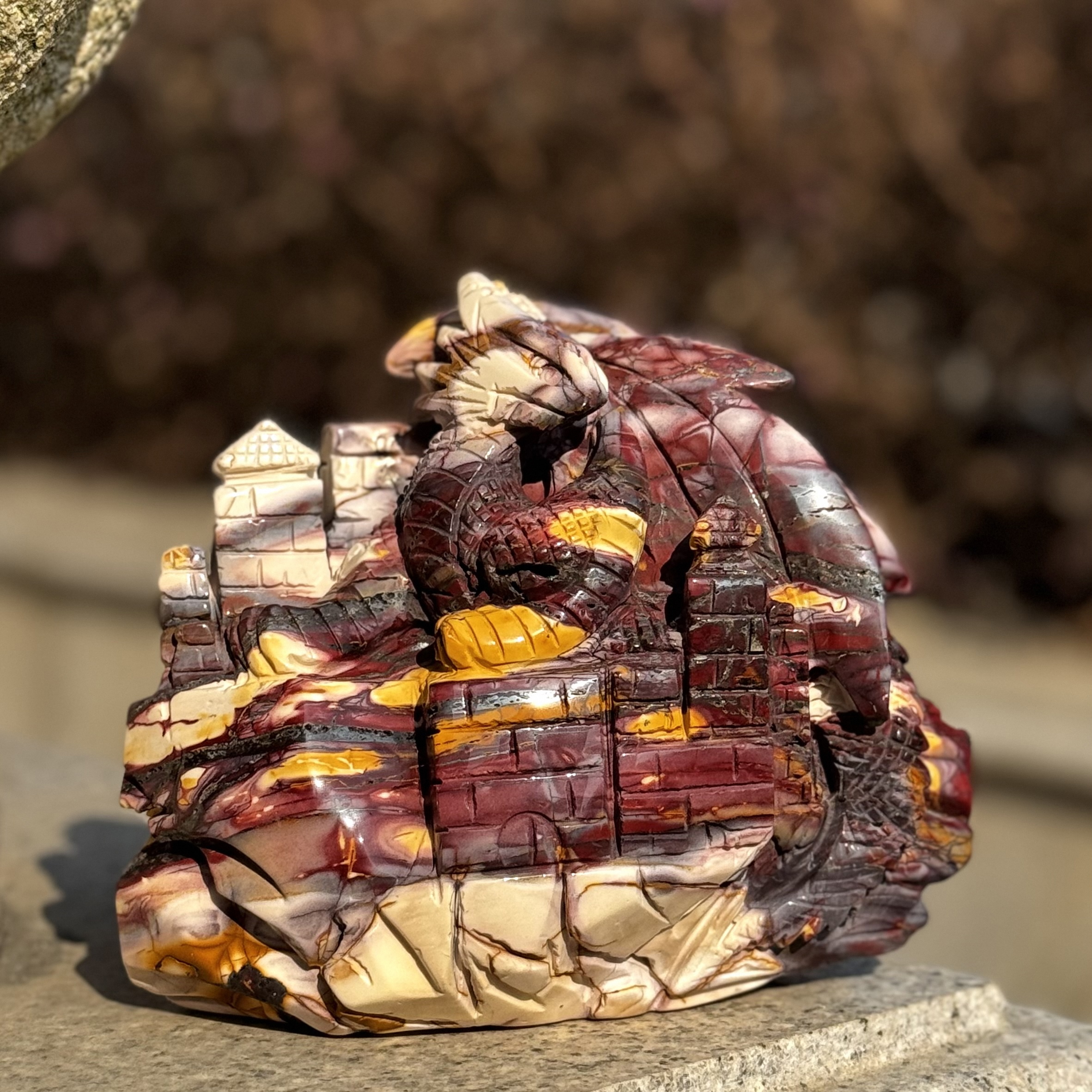 Enchanting Mookatie Dragon Handcrafted Figurine