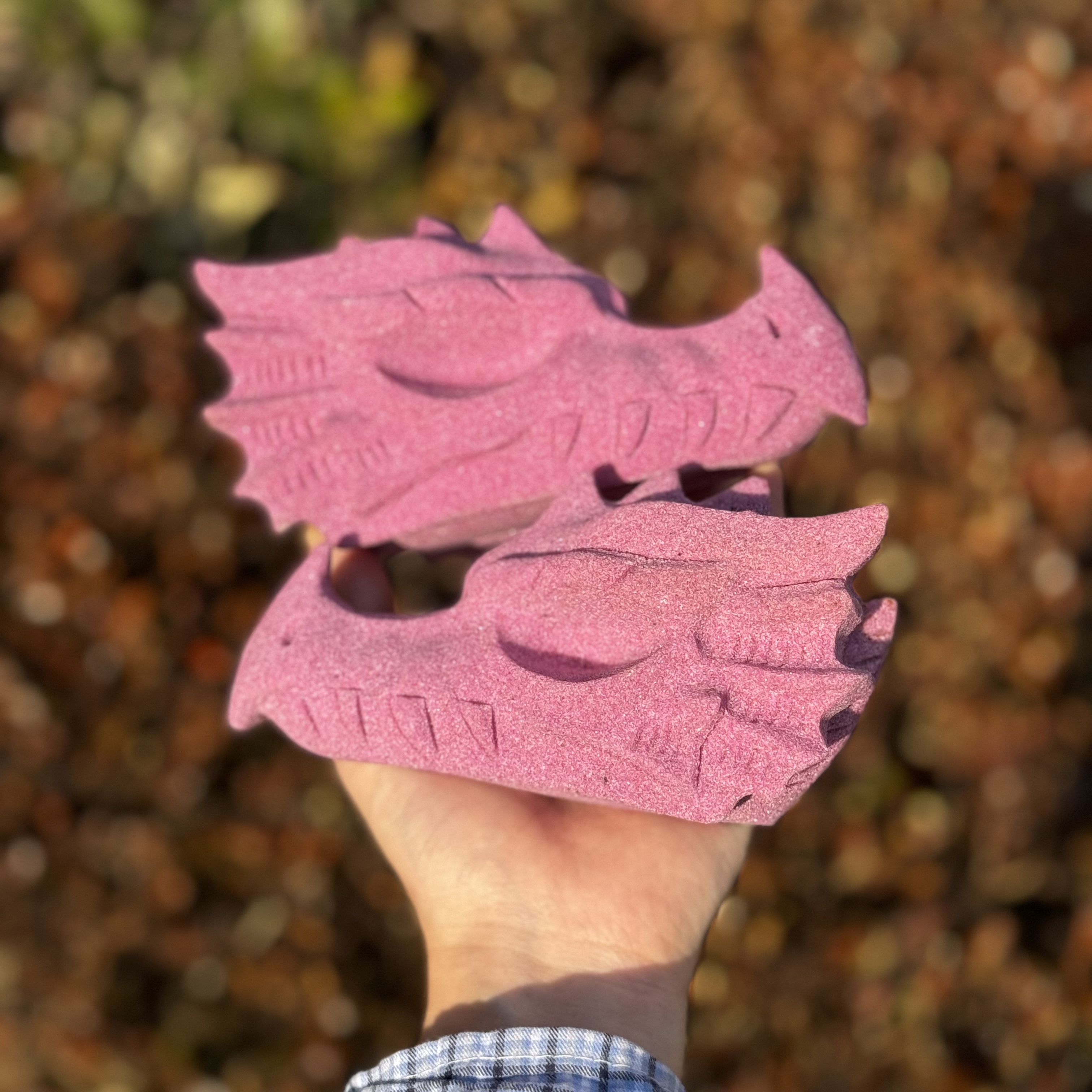 Ruby Dragon Head Carving