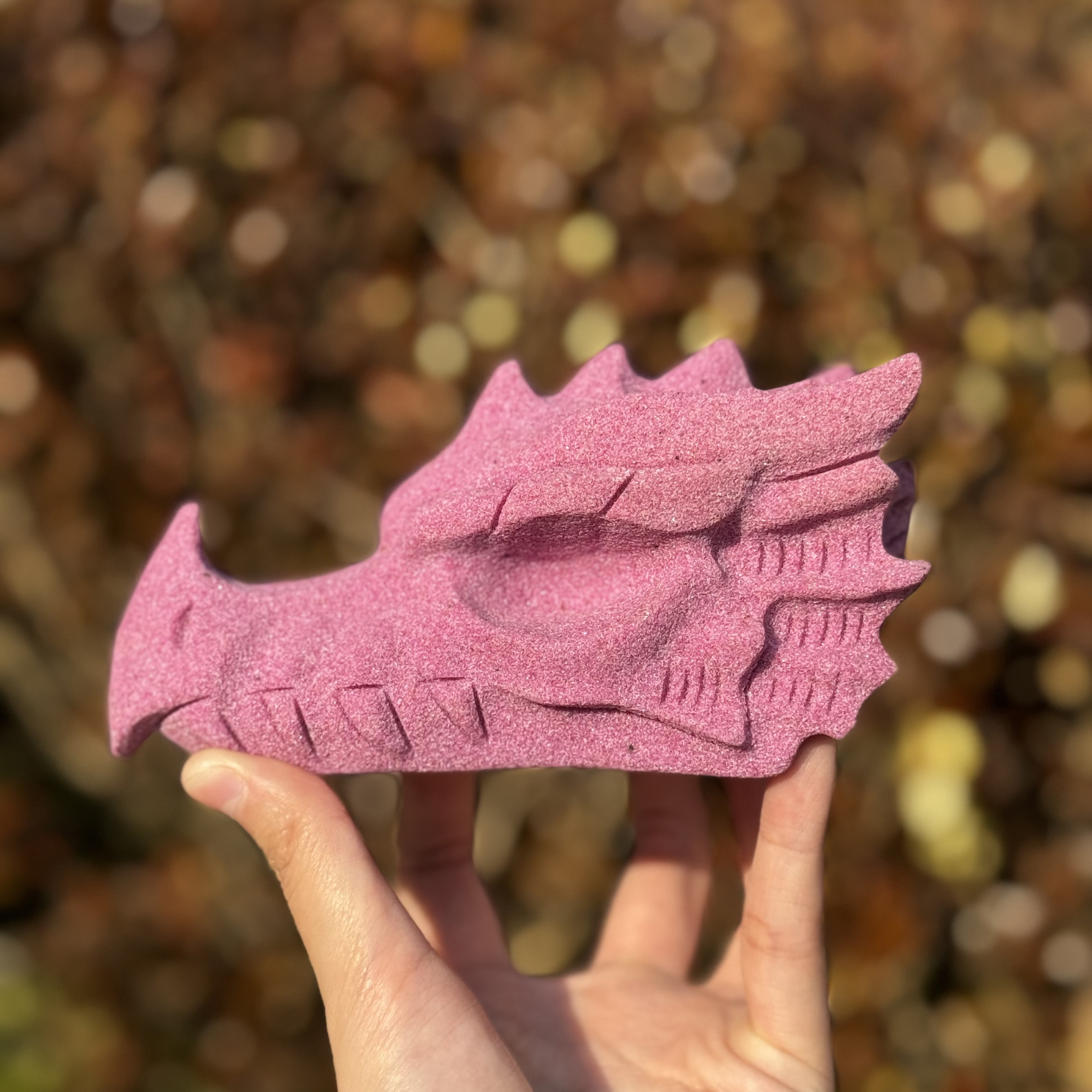 Ruby Dragon Head Carving