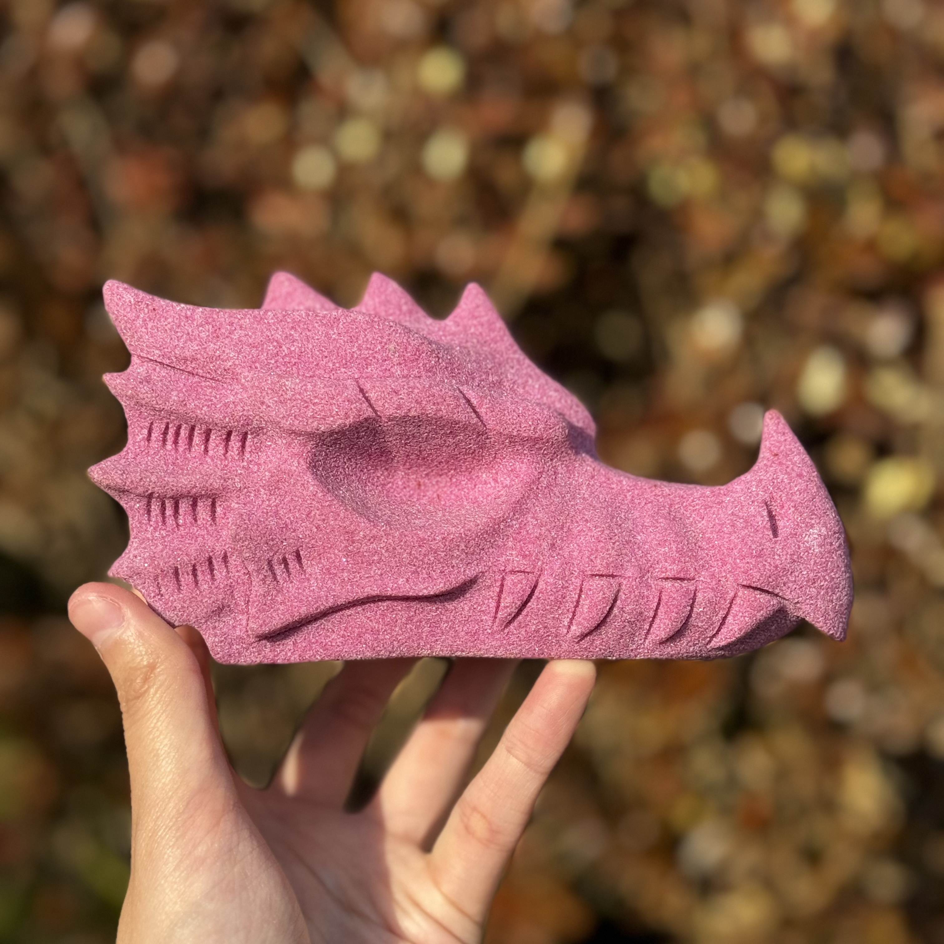 Ruby Dragon Head Carving