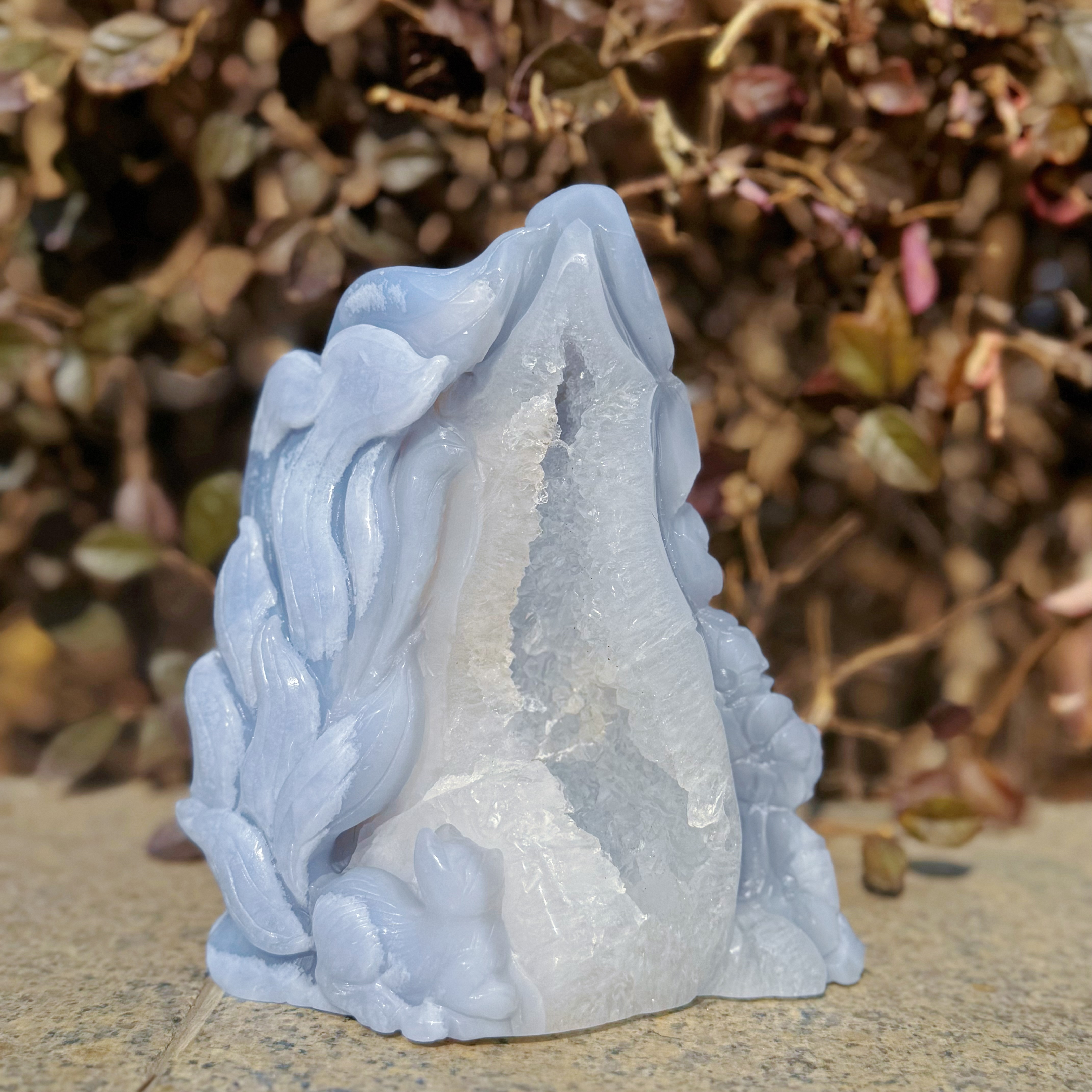 Blue Chalcedony Nine-tailed Fox