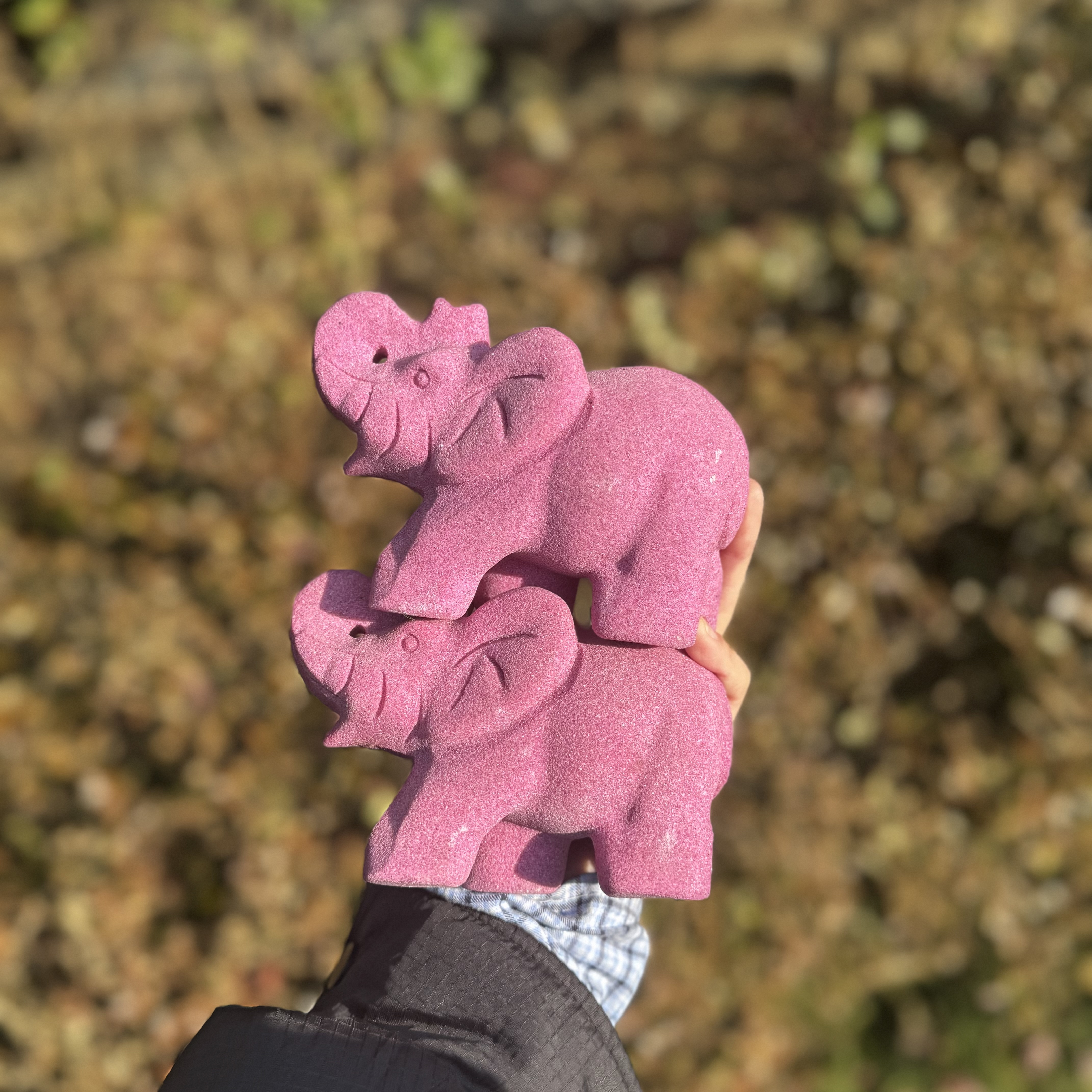 Ruby Elephant Carving