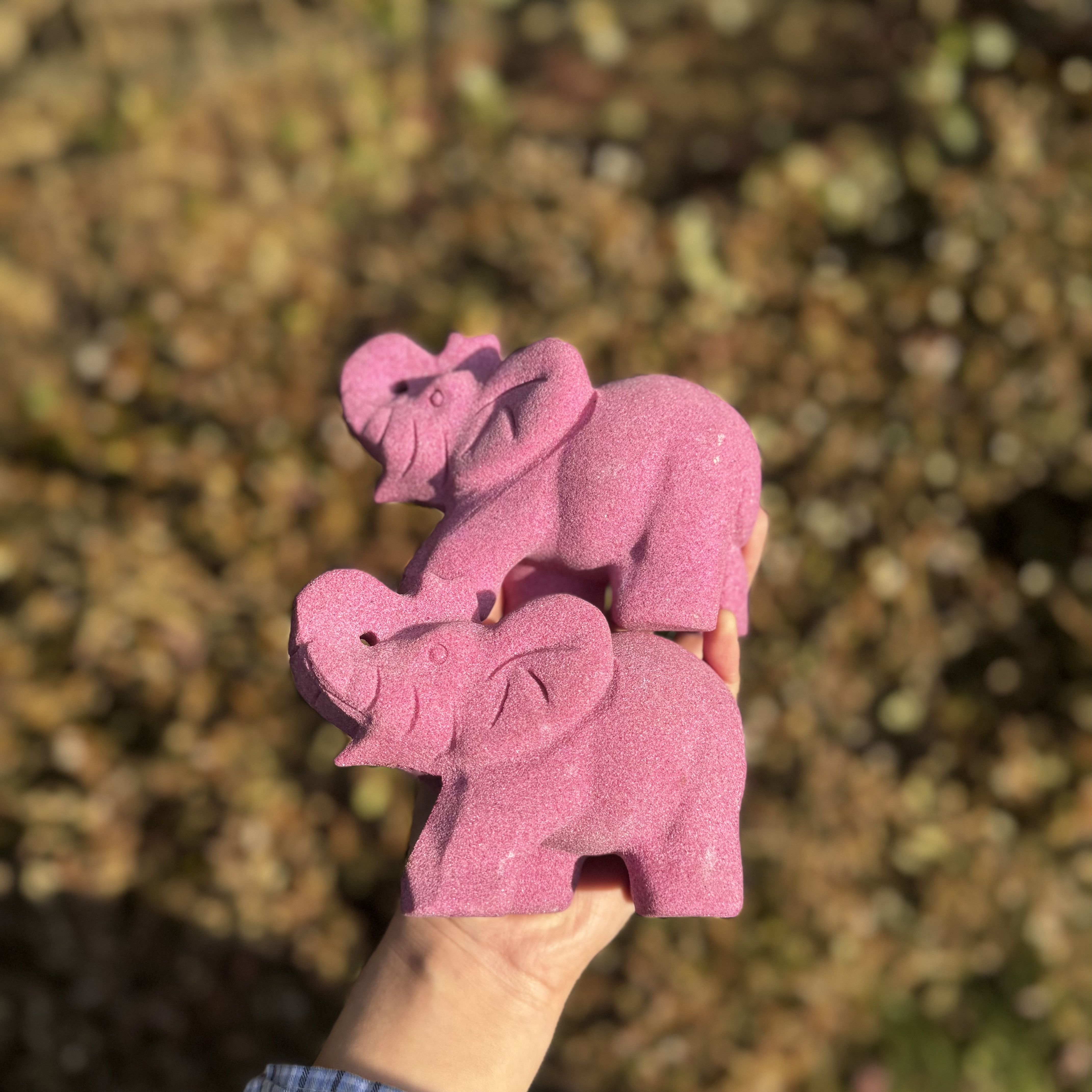 Ruby Elephant Carving