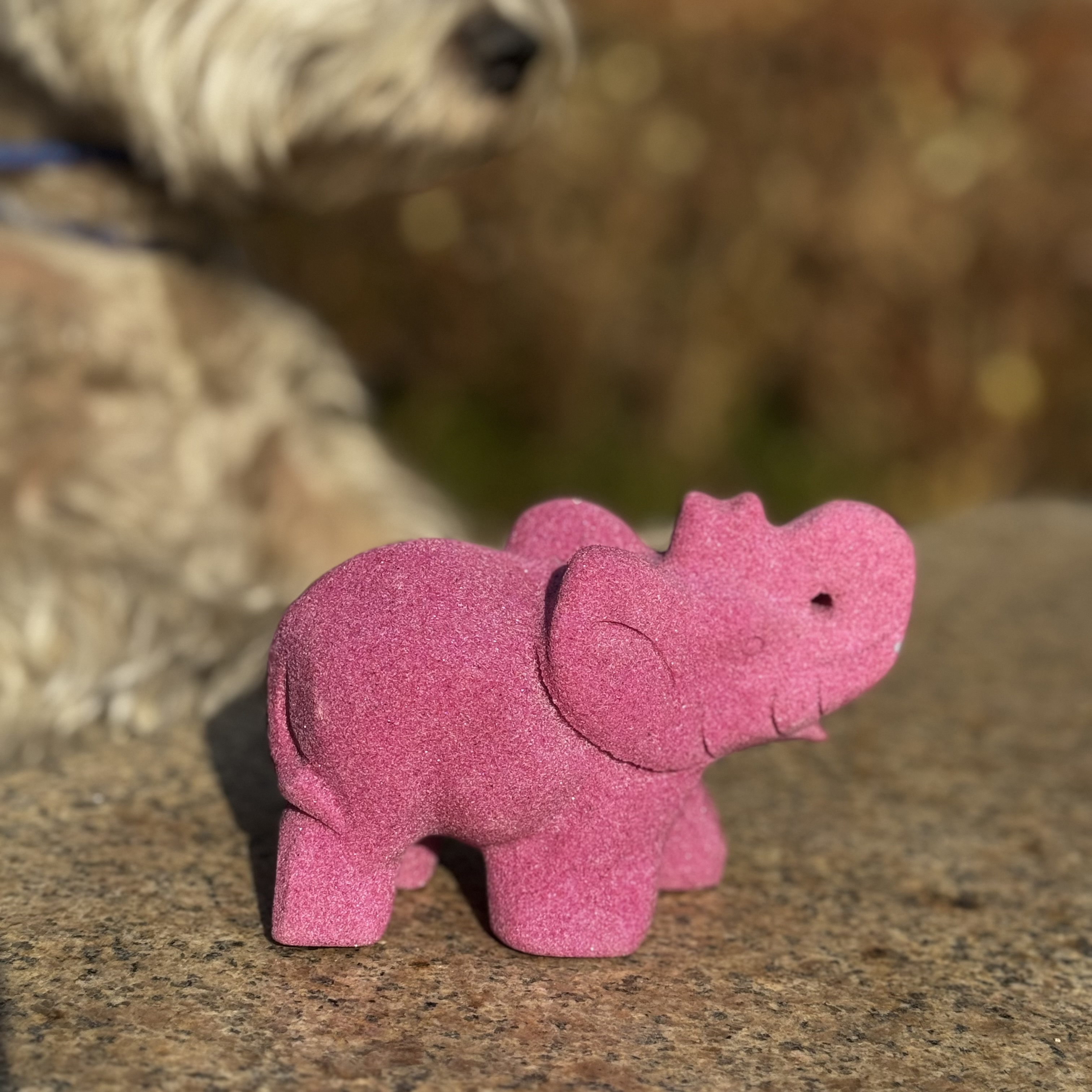 Ruby Elephant Carving
