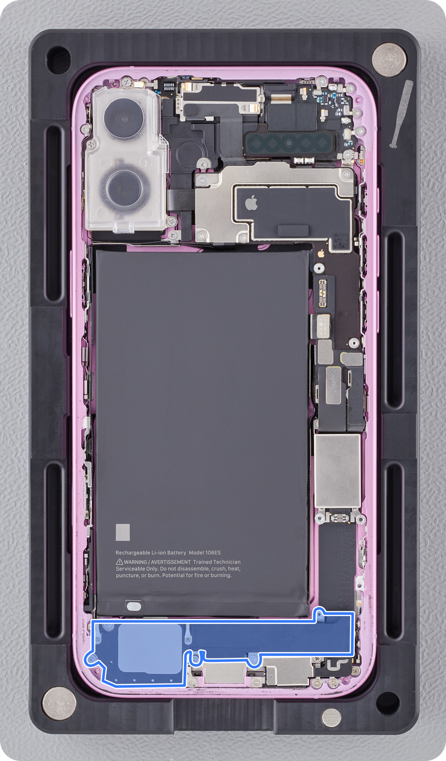 iPhone 16 Plus bottom speaker