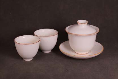 汝窑·玉白系列｜盖碗套装