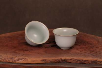 🔔 汝窑·天青系列｜铃铛杯·对杯（60ml）限量预售