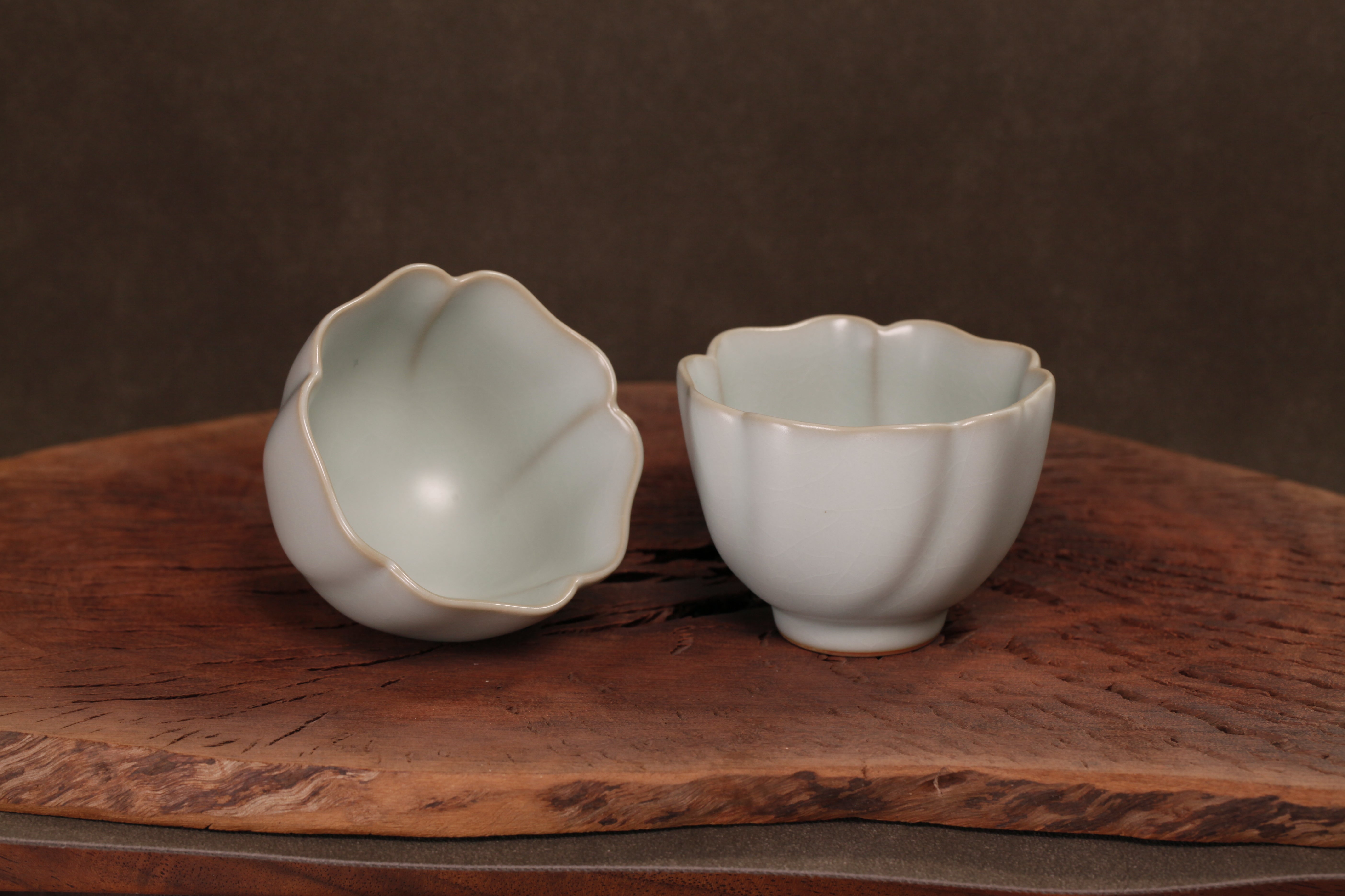 汝窑·天青系列｜荷口杯·对杯（约60ml）限量预售