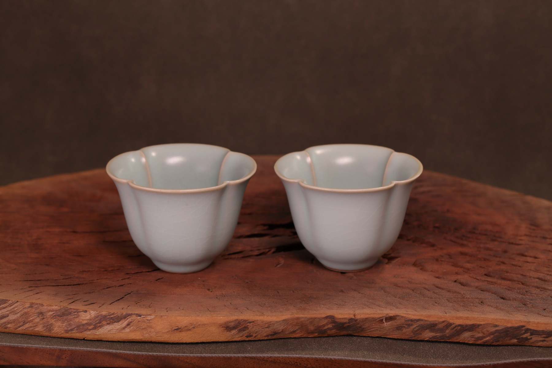 汝窑·天青系列｜四喜如意杯·对杯（60ml）限量预售