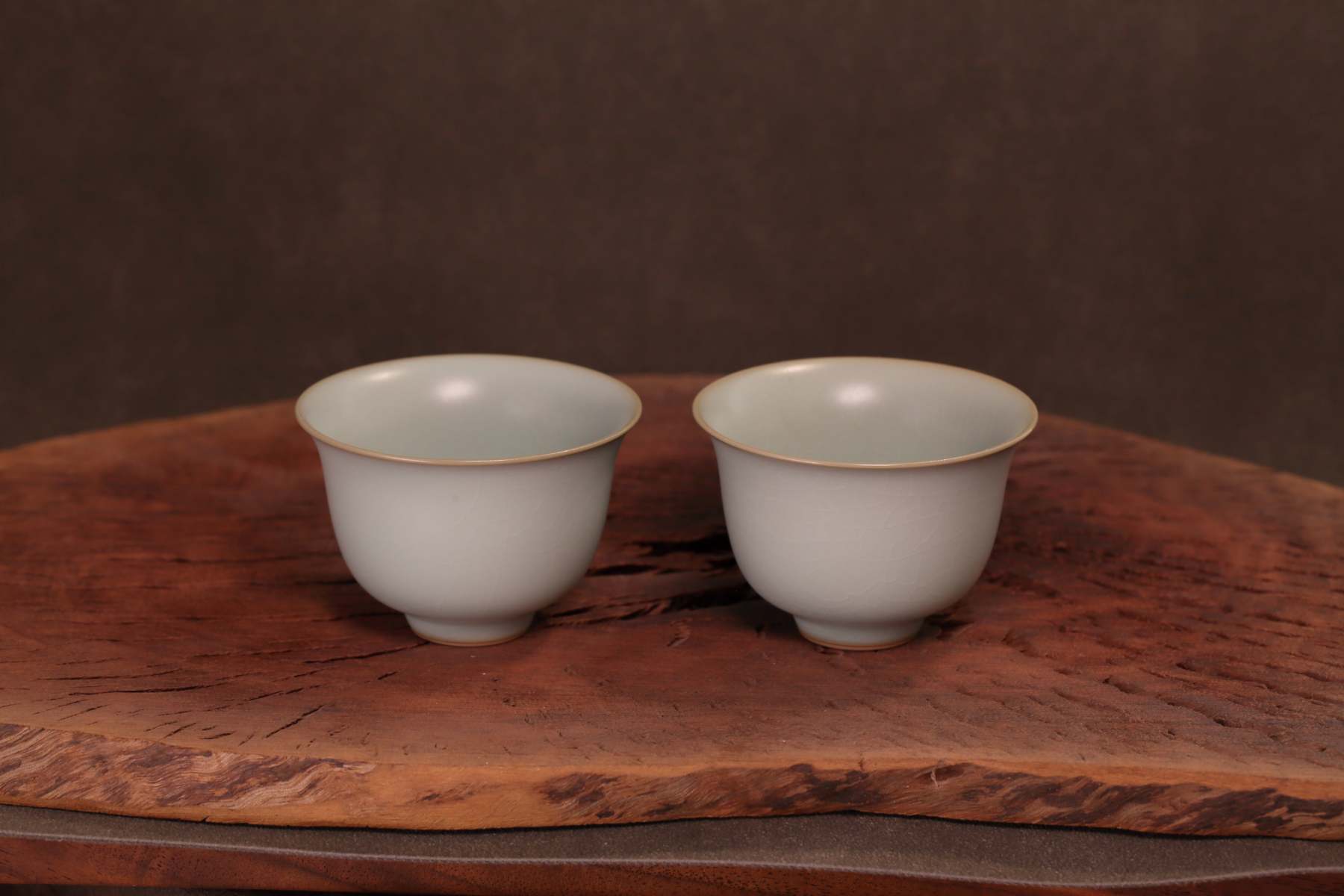 🔔 汝窑·天青系列｜铃铛杯·对杯（60ml）限量预售