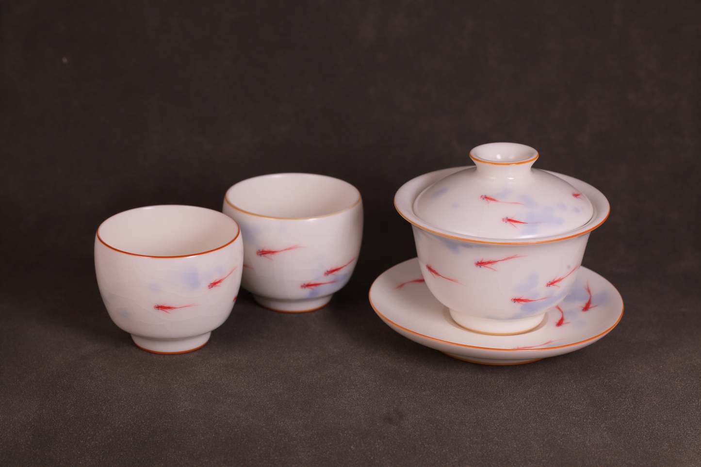 汝窑·玉白系列 ｜“年年有余”盖碗套组