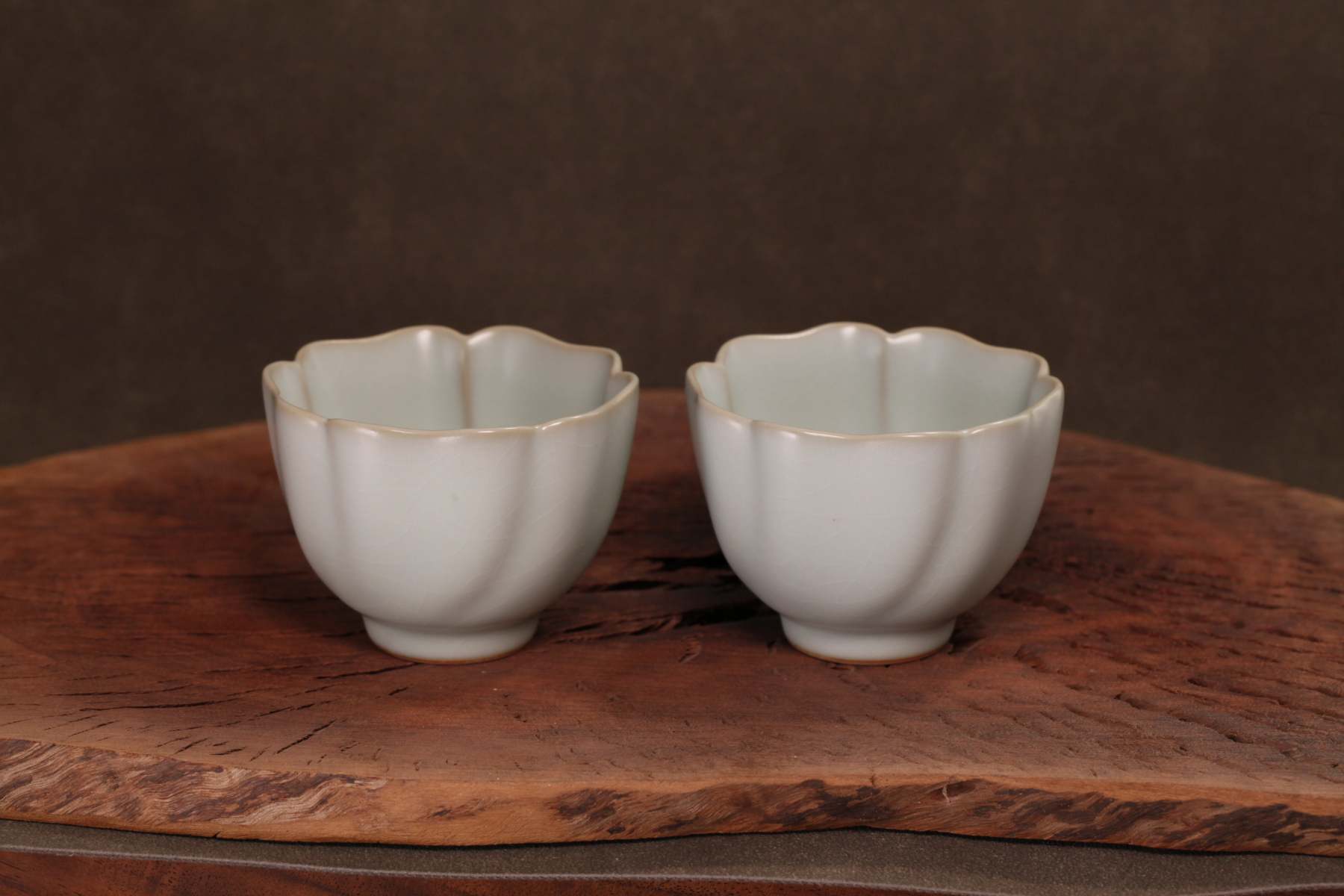 汝窑·天青系列｜荷口杯·对杯（约60ml）限量预售