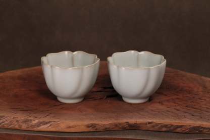 汝窑·天青系列｜荷口杯·对杯（约60ml）限量预售