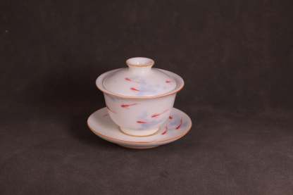 汝窑·玉白系列 ｜“年年有余”盖碗套组