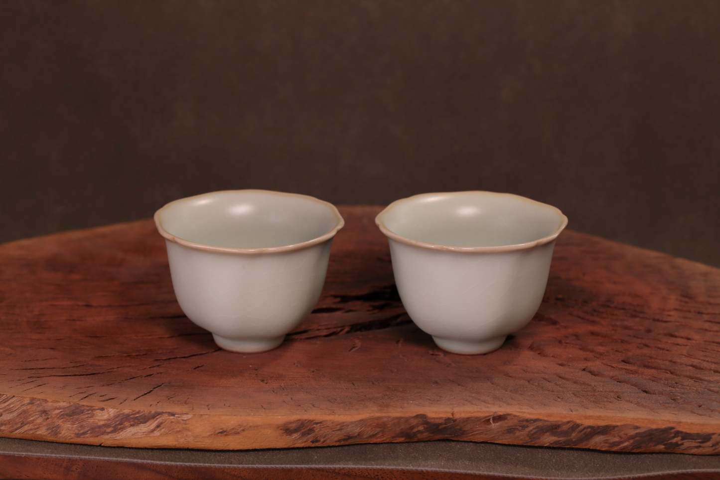 汝窑·天青系列｜葵口杯·对杯（约60ml）限量预售