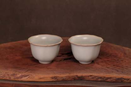 汝窑·天青系列｜葵口杯·对杯（约60ml）限量预售