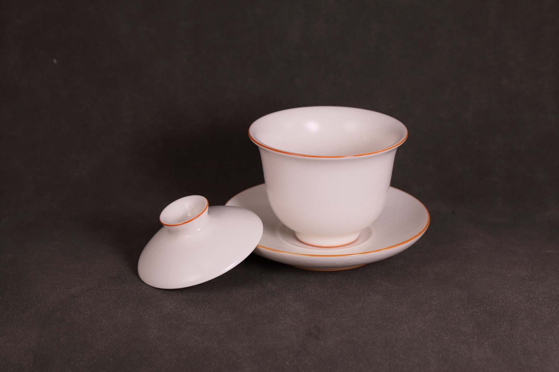 汝窑·玉白系列｜盖碗套装