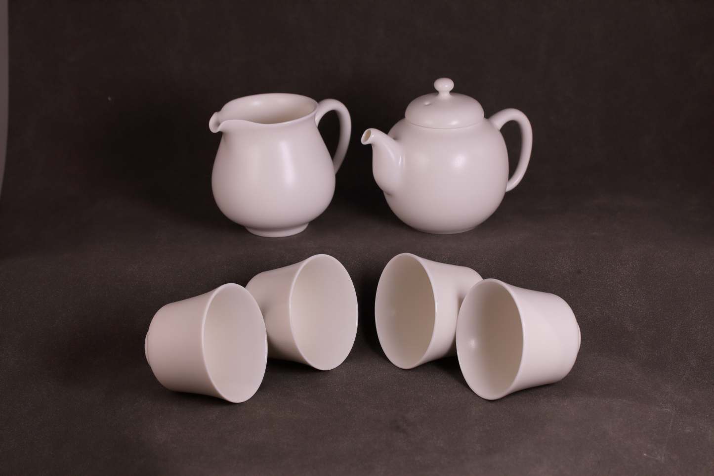 定窑·超值套组｜象牙白龙珠壶六件套