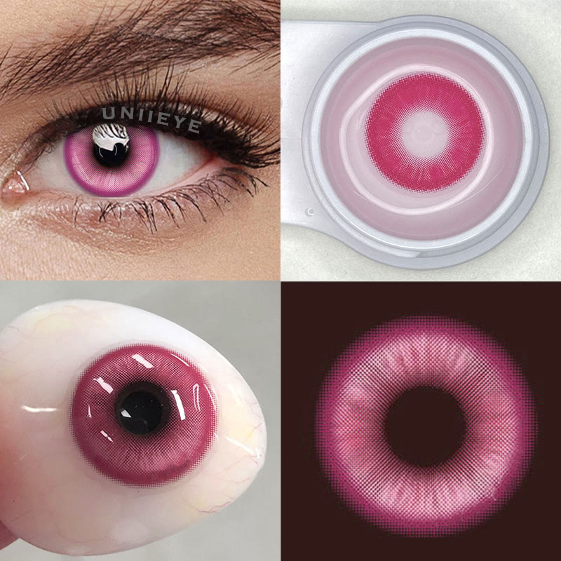 Uniieye Magic Coral Rose Red Prescription Colored Contact Lenses