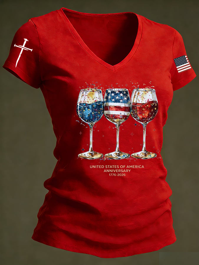 Women's 250th Anniversary Printed Casual T-shirt-America250