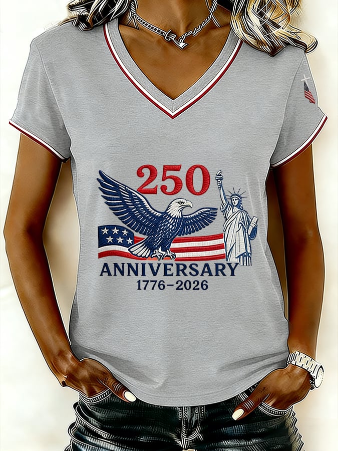 Women's Vintage America 250th Anniversary Faith Print T-Shirt-America250