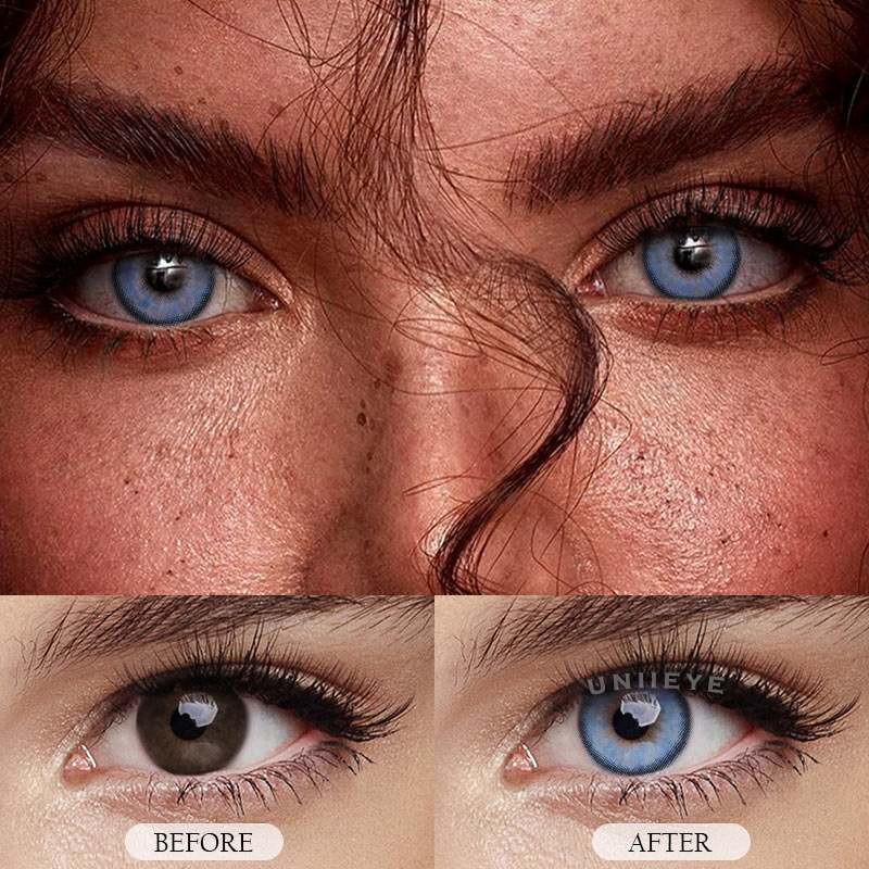 Uniieye Silvana Blue Prescription Colored Contact Lenses
