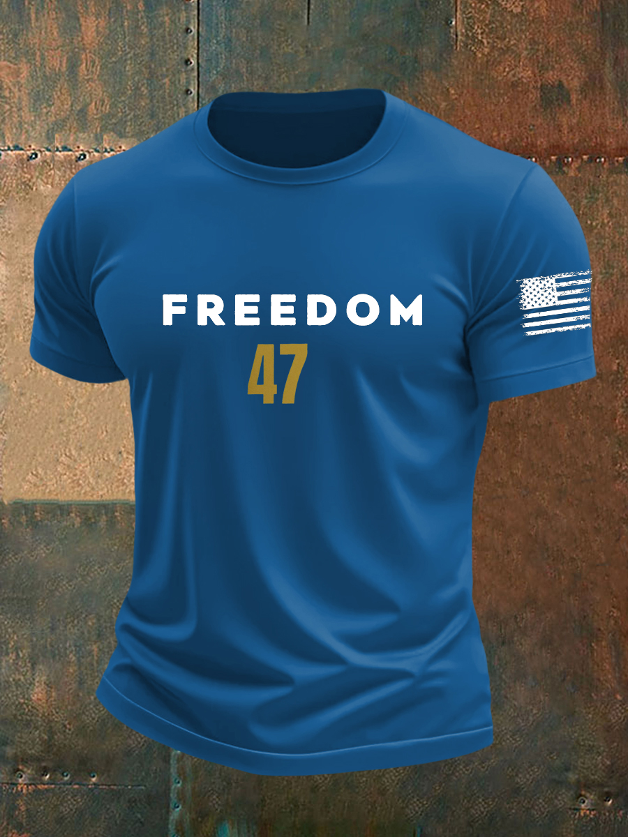 Men's Freedom 47 Flag Short Sleeve T-shirt-America250