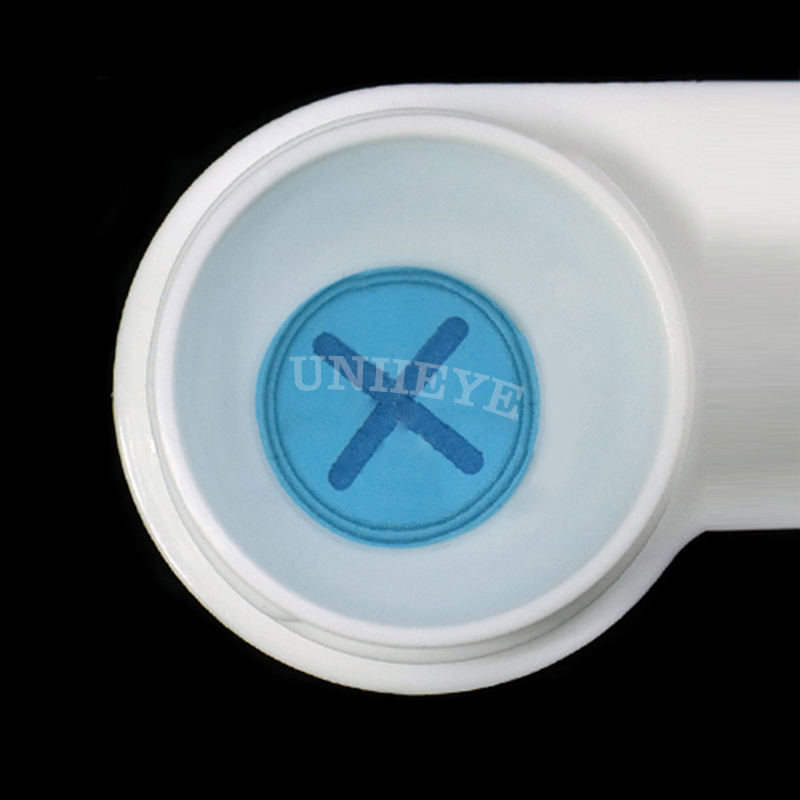 Uniieye Blind Button Eye Blue Cosplay Colored Contact Lenses-UNIIEYE