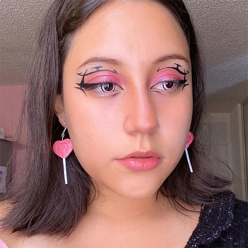 Uniieye Nebulos Pink Cosplay Colored Contact Lenses-UNIIEYE