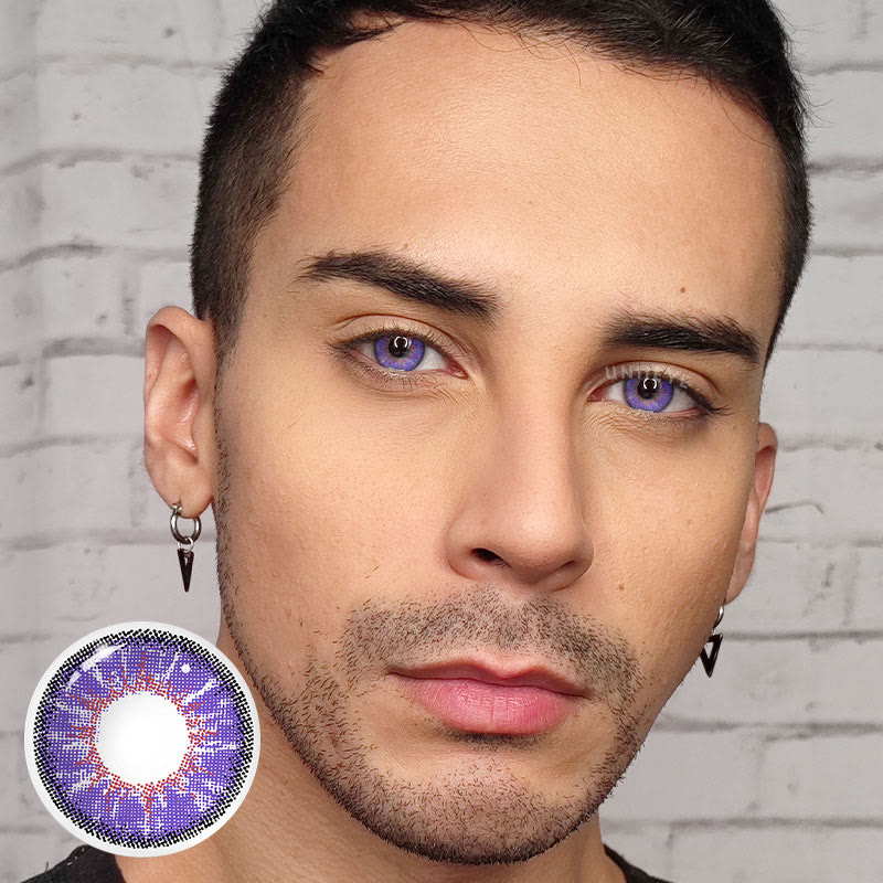 Uniieye Magic Hour II Vika Violet Prescription Men Colored Contact Lenses