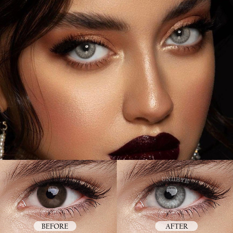 Uniieye Mona Lisa Sterling Grey Prescription Colored Contact Lenses-UNIIEYE