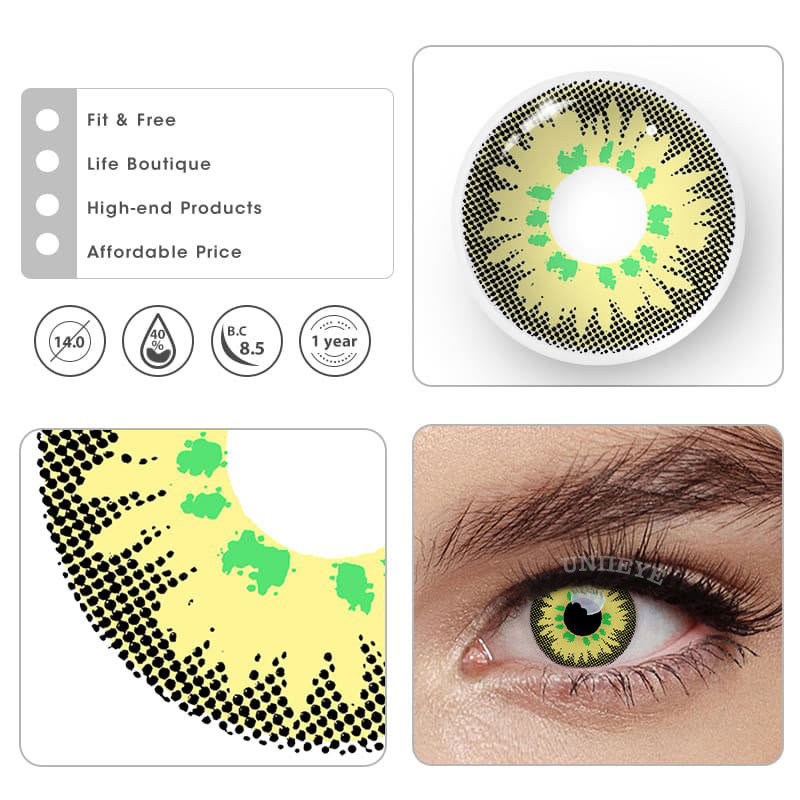 Uniieye Orchid Prescription Cosplay Colored Contact Lenses-UNIIEYE