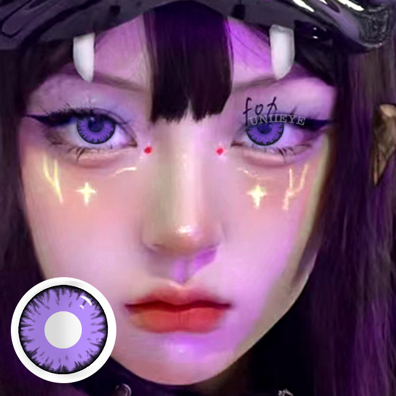 Uniieye Miracle TimesII Purple Prescription Cosplay Colored Contact Lenses-UNIIEYE