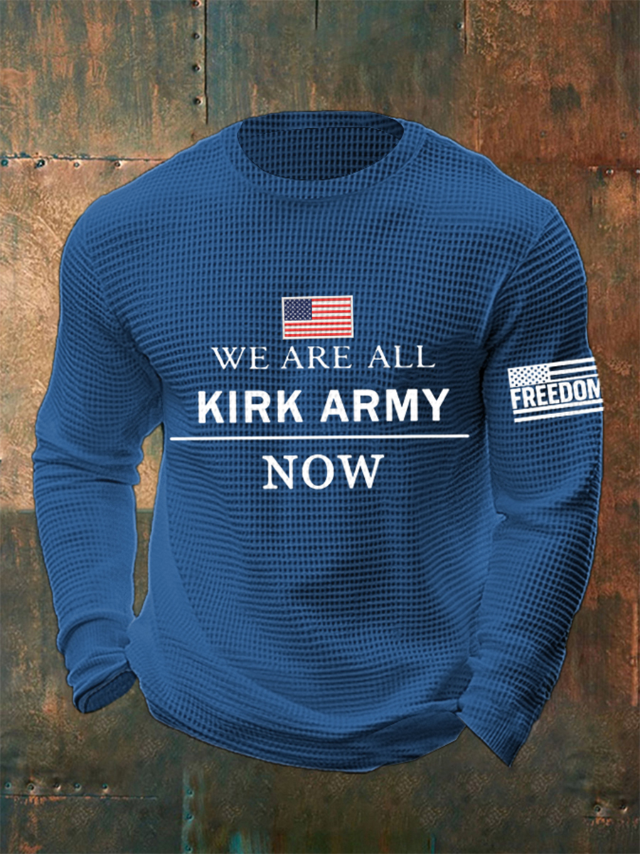 Men's We Are All C.K Army Now! R.I.P C.K Waffle Top-America250