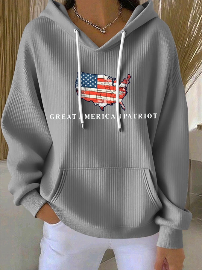 Women's Hot Printed Hoodie-America250