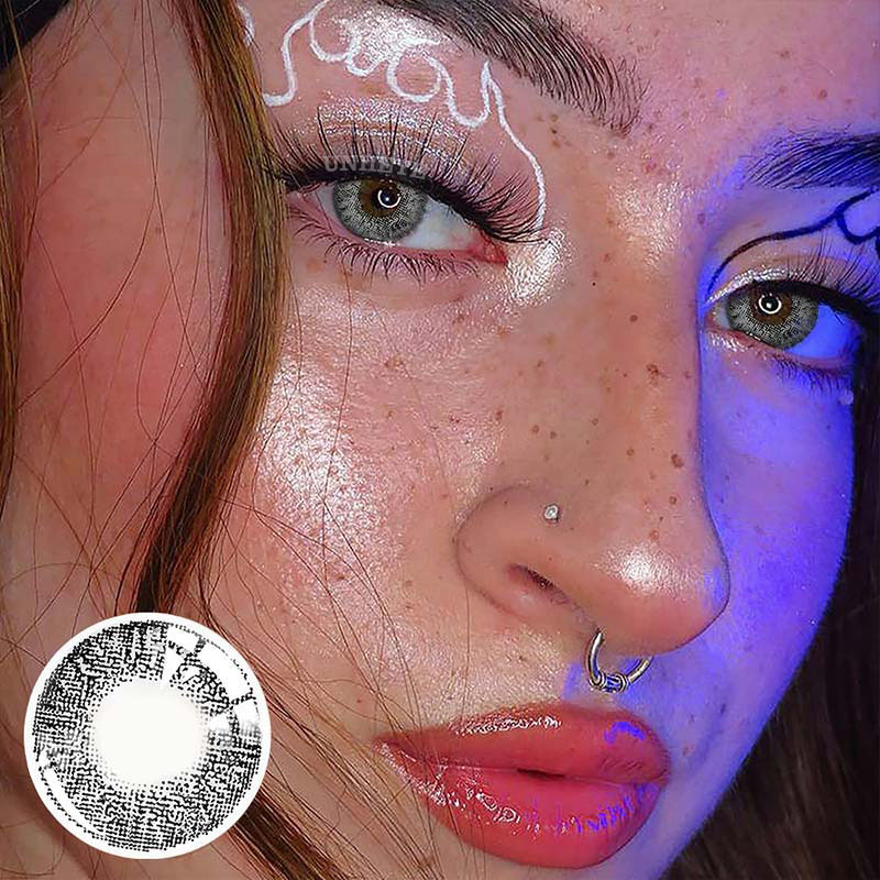 Uniieye Mona Lisa Sterling Grey Prescription Colored Contact Lenses-UNIIEYE