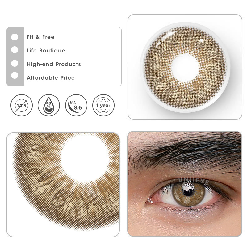 Uniieye Crush Brown Men Colored Contact Lenses
