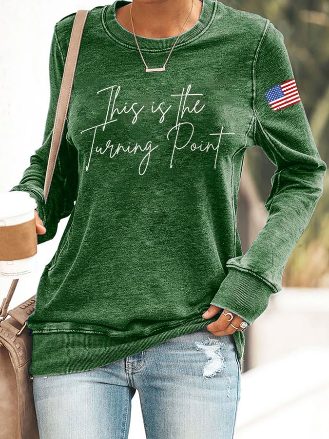 Retro This Is  Print Sweatshirt-America250