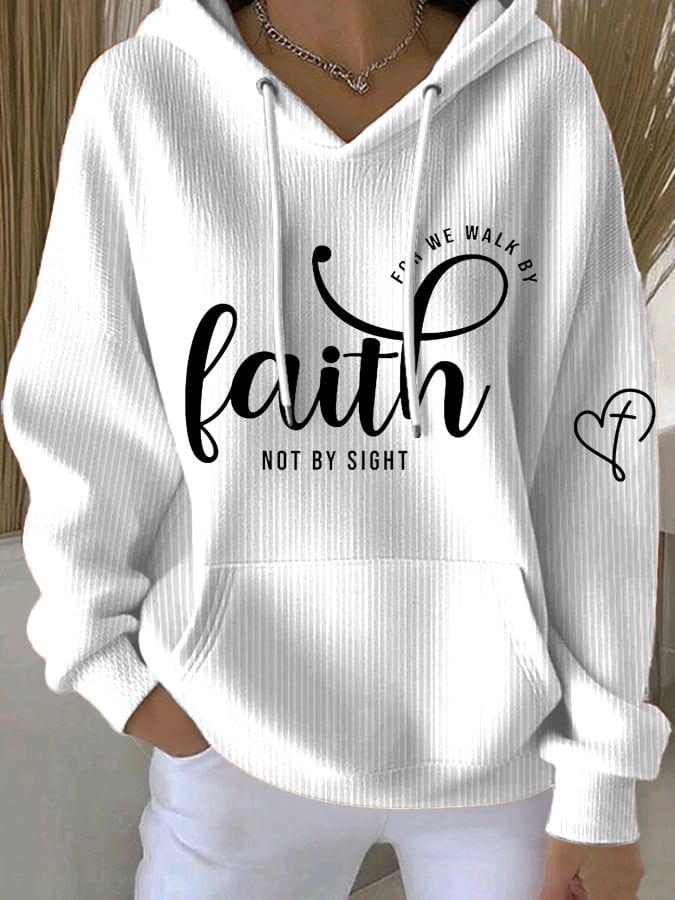 Women's I'm Just Out Here Trusting God  Faith Print Sweatshirt-America250