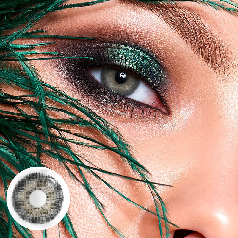 Uniieye New York III Grey Prescription Colored Contact Lenses