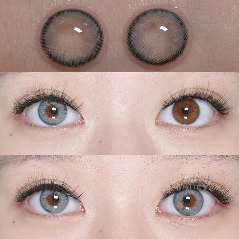 Uniieye Aegean Sea II Grey Prescription Colored Contact Lenses