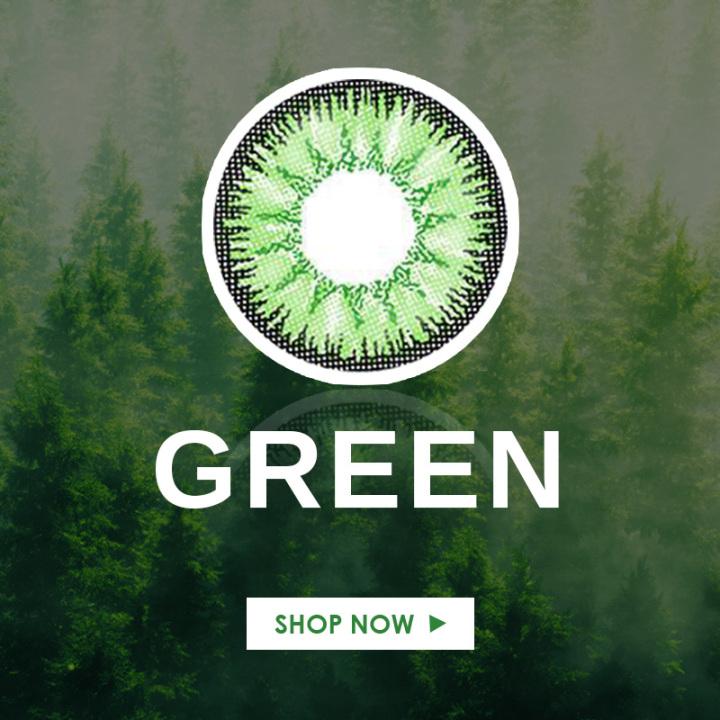 🧜🏽‍♂️Green Contact Lenses🌻