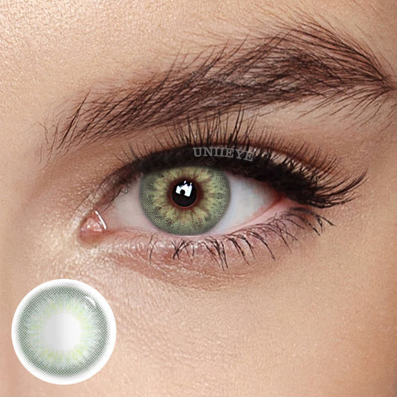 Uniieye DNA Taylor II Green Prescription Colored Contact Lenses-UNIIEYE