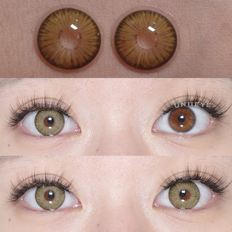 Uniieye New York II Appeal Grey Brown Prescription Colored Contact Lenses
