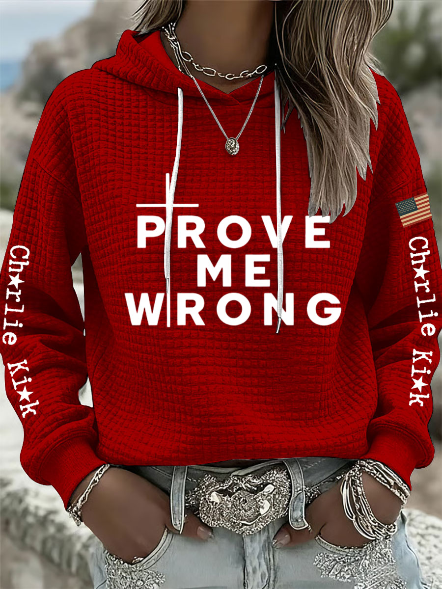 Women's prove me wrong hoodies-America250