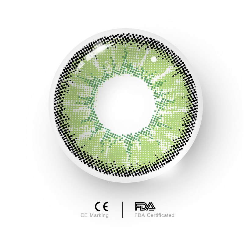 Uniieye Magic Hour Vika Green Prescription Men Colored Contact Lenses