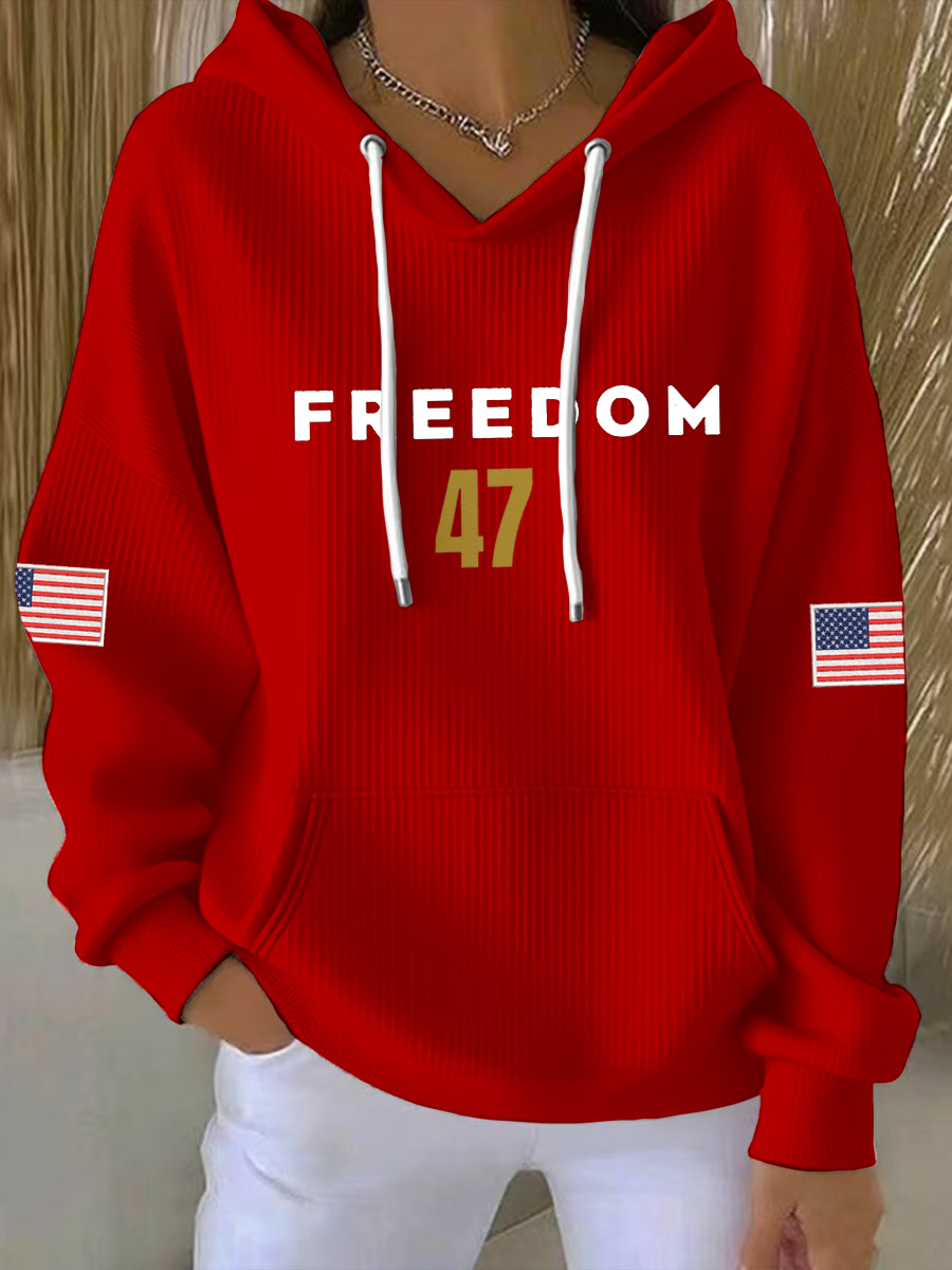 Women's Freedom 47 Flag Hoodie-America250