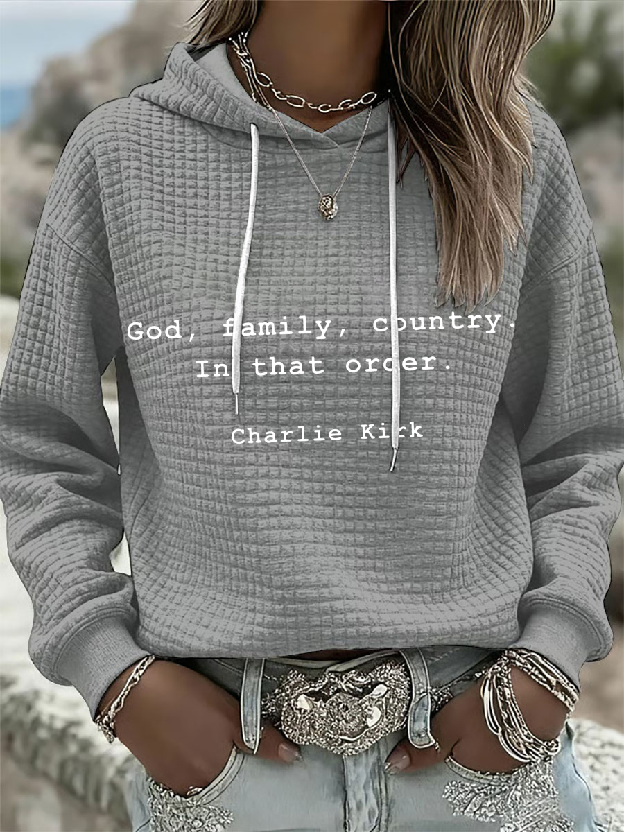 Women's Patriotic Waffle Hoodie-America250