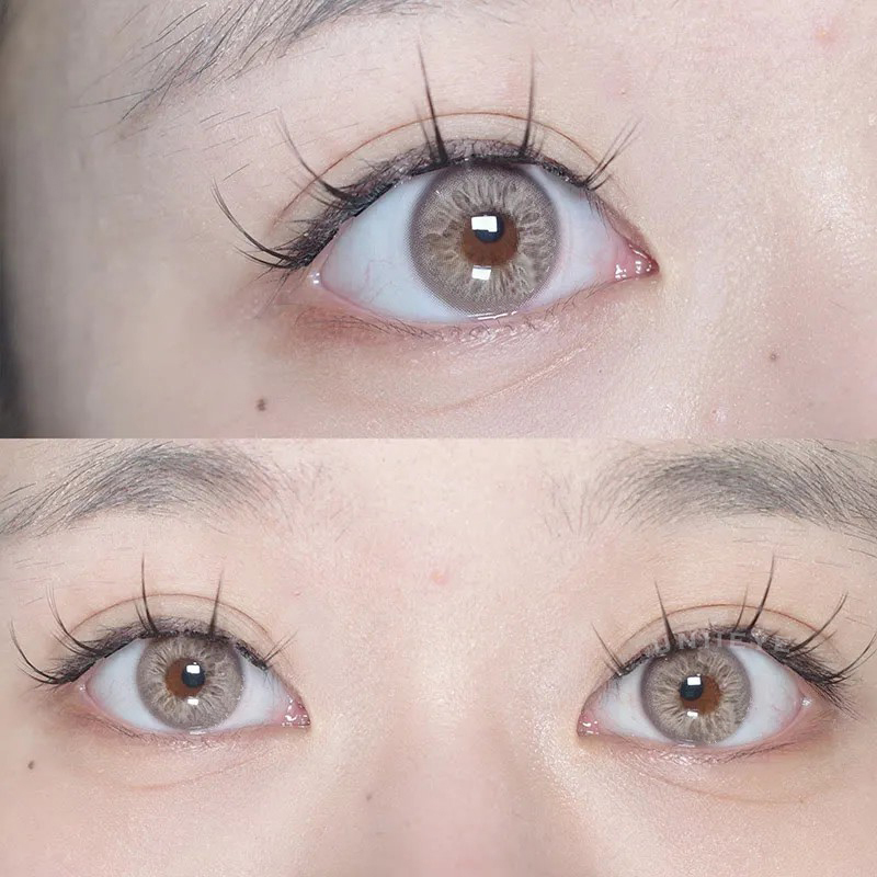 Uniieye Unspoken Mirage Brown Prescription Colored Contact Lenses